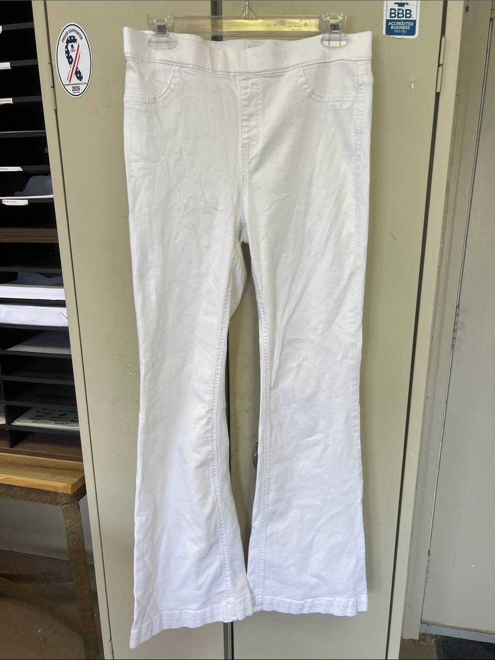 Jelly jeans white flare jeans